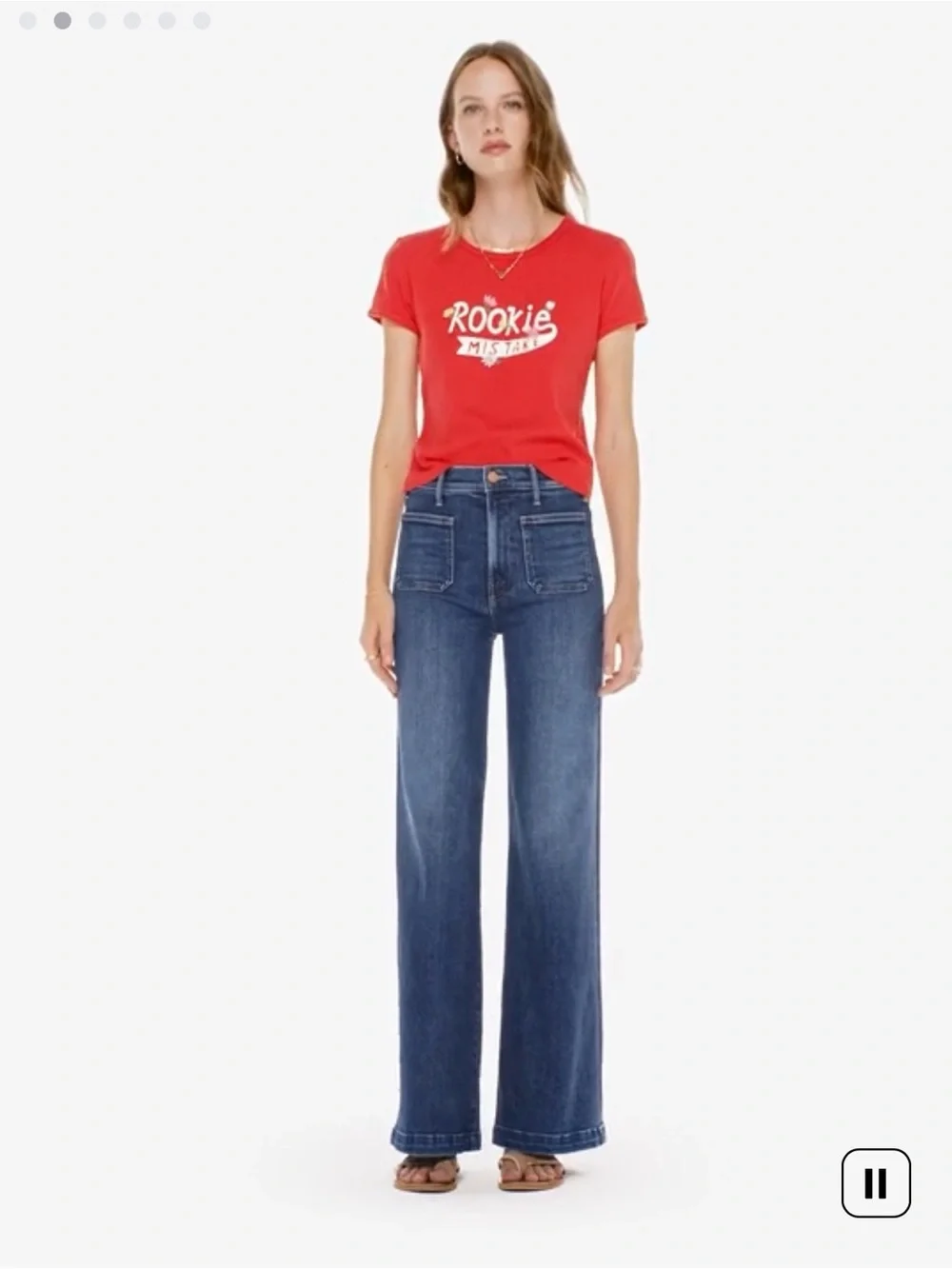 MOTHER The Itty Bitty Ringer ‘Rookie Mistake' Tee Size Large